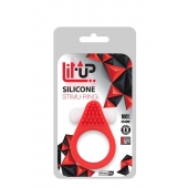 Красное эрекционное кольцо LIT-UP SILICONE STIMU RING 1 RED - Dream Toys - в Санкт-Петербурге купить с доставкой