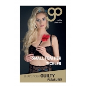 Пластиковая метелочка с красными пёрышками Small Feather Tickler - 32 см. - Blush Novelties - купить с доставкой в Санкт-Петербурге