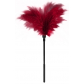 Пластиковая метелочка с красными пёрышками Small Feather Tickler - 32 см. - Blush Novelties - купить с доставкой в Санкт-Петербурге