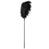 Стек с большим чёрным пером Large Feather Tickler - 65 см. - Blush Novelties - купить с доставкой в Санкт-Петербурге