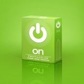 Цветные ароматизированные презервативы ON) Fruit   Color - 3 шт. - ON) - купить с доставкой в Санкт-Петербурге