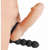 Насадка для двойного проникновения Double Fun Cock Ring with Double Penetration Vibe - XR Brands - в Санкт-Петербурге купить с доставкой