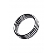 Металлическое эрекционное кольцо с рёбрышками размера L - ToyFa - в Санкт-Петербурге купить с доставкой