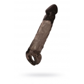 Чёрная насадка на пенис Tс подхватом - 19,5 см. - ToyFa - в Санкт-Петербурге купить с доставкой