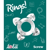 Прозрачное эрекционное кольцо Rings Screw - Lola Games - в Санкт-Петербурге купить с доставкой