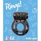 Черное эрекционное кольцо с вибрацией Rings Axle-pin - Lola Games - в Санкт-Петербурге купить с доставкой