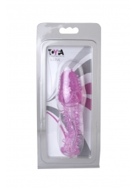 Закрытая насадка розового цвета с шипами и точками - 13,5 см. - Toyfa Basic - в Санкт-Петербурге купить с доставкой