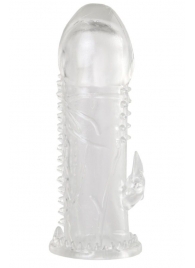 Прозрачная гелевая насадка с рельефом - 13 см. - Toyfa Basic - в Санкт-Петербурге купить с доставкой