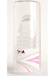 Гелевая прозрачная насадка с 2 отростками - 13 см. - Toyfa Basic - в Санкт-Петербурге купить с доставкой