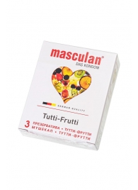 Жёлтые презервативы Masculan Ultra Tutti-Frutti с фруктовым ароматом - 3 шт. - Masculan - купить с доставкой в Санкт-Петербурге