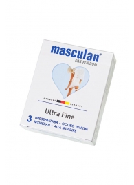 Ультратонкие презервативы Masculan Ultra Fine с обильной смазкой - 3 шт. - Masculan - купить с доставкой в Санкт-Петербурге