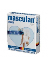 Ультратонкие презервативы Masculan Ultra Fine с обильной смазкой - 3 шт. - Masculan - купить с доставкой в Санкт-Петербурге
