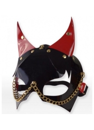 Черно-красная маска с рожками - Sitabella - купить с доставкой в Санкт-Петербурге