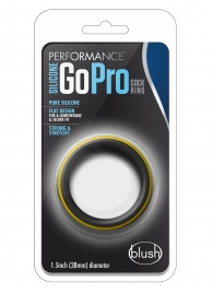 Черно-желтое силиконовое эрекционное кольцо Silicone Go Pro Cock Ring - Blush Novelties - в Санкт-Петербурге купить с доставкой