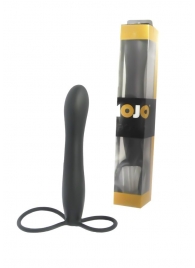 Черная насадка на пенис для двойной стимуляции Mojo BlackJack - 15 см. - Seven Creations - в Санкт-Петербурге купить с доставкой