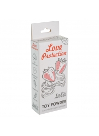 Пудра для игрушек Love Protection с ароматом клубники со сливками - 15 гр. - Lola Games - купить с доставкой в Санкт-Петербурге