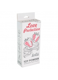Пудра для игрушек Love Protection с ароматом клубники со сливками - 30 гр. - Lola toys - купить с доставкой в Санкт-Петербурге