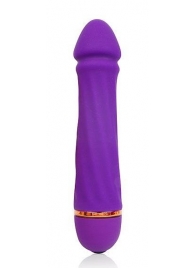 Фиолетовый силиконовый вибратор Cosmo - 13 см. - Cosmo