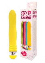 Желтый эргономичный вибратор Sexy Friend - 17,5 см. - Bior toys