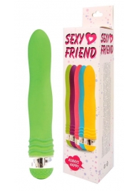 Салатовый эргономичный вибратор Sexy Friend - 17,5 см. - Bior toys