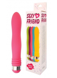 Розовый эргономичный вибратор Sexy Friend - 17,5 см. - Bior toys