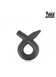 Черное силиконовое эрекционное кольцо Sex Expert - Sex Expert - в Санкт-Петербурге купить с доставкой