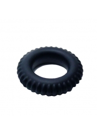 Черное силиконовое эрекционное кольцо-шина Sex Expert - Sex Expert - в Санкт-Петербурге купить с доставкой