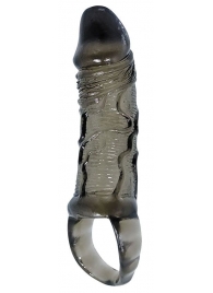 Закрытая насадка на фаллос с кольцом для мошонки - 15 см. - Sex Expert - в Санкт-Петербурге купить с доставкой