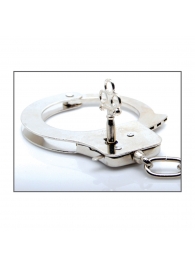 Металлические наручники Metal Handcuffs с ключиками - Pipedream - купить с доставкой в Санкт-Петербурге