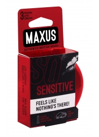 Ультратонкие презервативы в железном кейсе MAXUS Sensitive - 3 шт. - Maxus - купить с доставкой в Санкт-Петербурге
