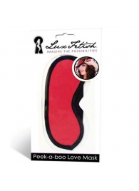 Красная маска на глаза Peek-a-Boo - Lux Fetish - купить с доставкой в Санкт-Петербурге