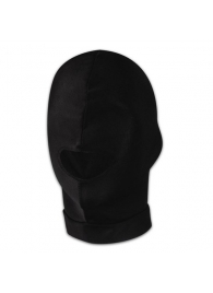 Черная эластичная маска на голову с прорезью для рта - Lux Fetish - купить с доставкой в Санкт-Петербурге