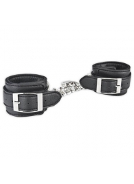 Кожаные наручники на цепи - Lux Fetish - купить с доставкой в Санкт-Петербурге