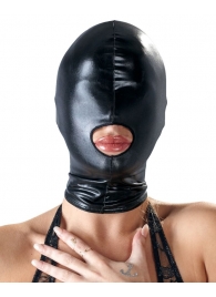 Черная эластичная маска на голову с отверстием для рта - Orion - купить с доставкой в Санкт-Петербурге