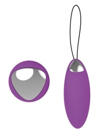 Фиолетовое перезаряжаемое виброяйцо Remote Duo Pleasure - Dream Toys