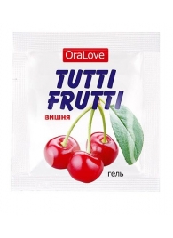 Пробник гель-смазки Tutti-frutti с вишнёвым вкусом - 4 гр. - Биоритм - купить с доставкой в Санкт-Петербурге