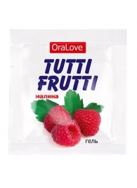 Пробник гель-смазки Tutti-frutti с малиновым вкусом - 4 гр. - Биоритм - купить с доставкой в Санкт-Петербурге
