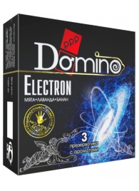 Ароматизированные презервативы Domino Electron - 3 шт. - Domino - купить с доставкой в Санкт-Петербурге