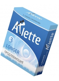 Презервативы Arlette Longer с продлевающим эффектом - 3 шт. - Arlette - купить с доставкой в Санкт-Петербурге