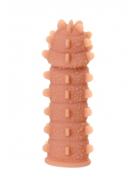 Телесная реалистичная насадка KOKOS Extreme Sleeve 04 с дополнительной стимуляцией - 12,7 см. - KOKOS - в Санкт-Петербурге купить с доставкой