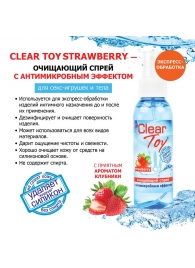 Очищающий спрей для игрушек CLEAR TOY Strawberry - 100 мл. - Биоритм - купить с доставкой в Санкт-Петербурге