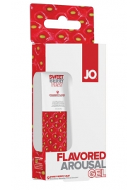 Стимулирующий клиторальный гель со вкусом клубники JO Sweet Berry Heat - 10 мл. - System JO - купить с доставкой в Санкт-Петербурге