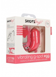 Розовое виброяйцо Vibrating G-spot Egg medium с пультом ДУ - Shots Media BV