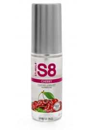 Смазка на водной основе S8 Flavored Lube со вкусом вишни - 50 мл. - Stimul8 - купить с доставкой в Санкт-Петербурге