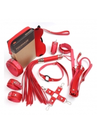 Красный набор БДСМ-девайсов Bandage Kits - Vandersex - купить с доставкой в Санкт-Петербурге