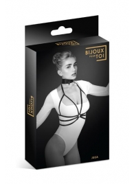 Черная упряжь на грудь Julia - Bijoux Pour Toi - купить с доставкой в Санкт-Петербурге