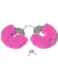 Шикарные наручники с пушистым розовым мехом - Le Frivole - купить с доставкой в Санкт-Петербурге