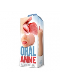 Телесный мастурбатор-ротик с язычком Oral Anne - Blush Novelties - в Санкт-Петербурге купить с доставкой