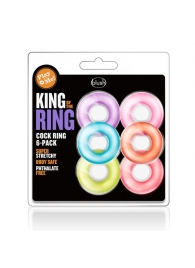 Набор из 6 эрекционных колец King of the Ring - Blush Novelties - в Санкт-Петербурге купить с доставкой