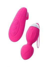 Розовые виброшарики TELLA с пультом-стимулятором - ToyFa в Санкт-Петербурге Розовые виброшарики TELLA с пультом-стимулятором - ToyFa